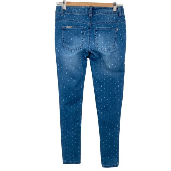 Celebrity Pink Anchor Print Ankle Jeans - Picture 3 of 9